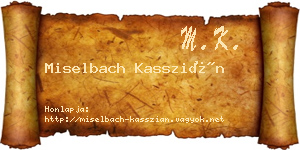 Miselbach Kasszián névjegykártya